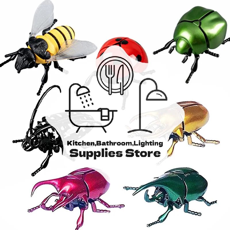 1/3/7Pcs Clockwork Play Toys For Kids,Insect Toys, Simulation Ladybug Bee Beetle, Outdoor Party Decorations & Party Favors Gift