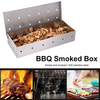 Smoker Box for Wood Chips Stainless Steel Bbq Grilling Accessories Won't Warp On Gas Grill or Charcoal Grill