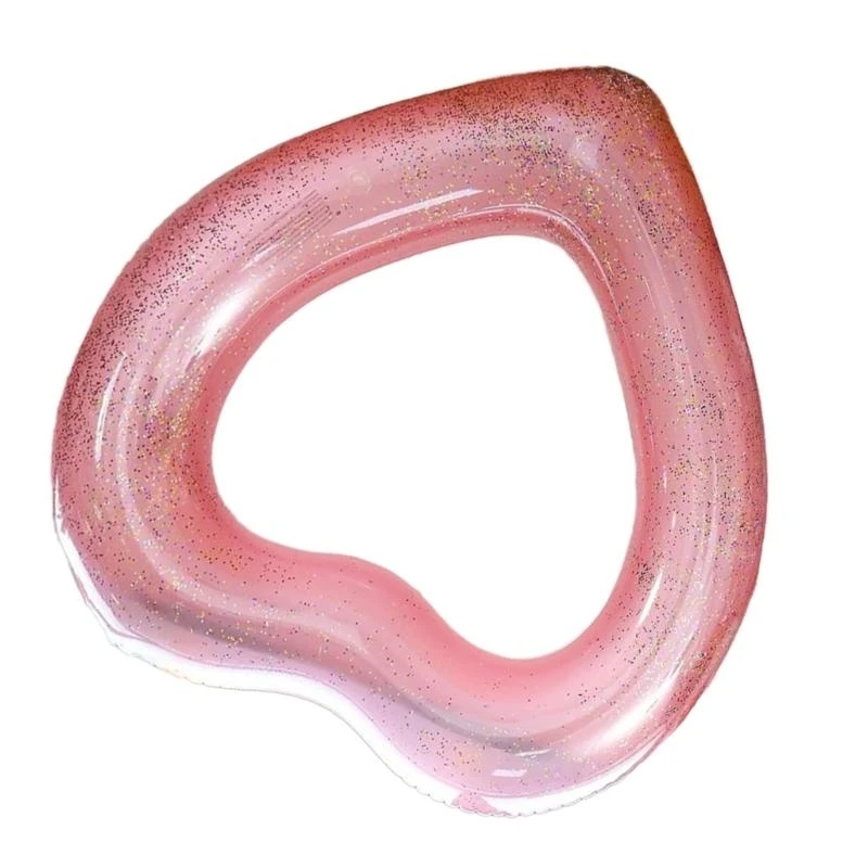 

R6FE Pool Float Heart Shaped Summer Swimming Pool Float Rings Funny Beach Party Toy