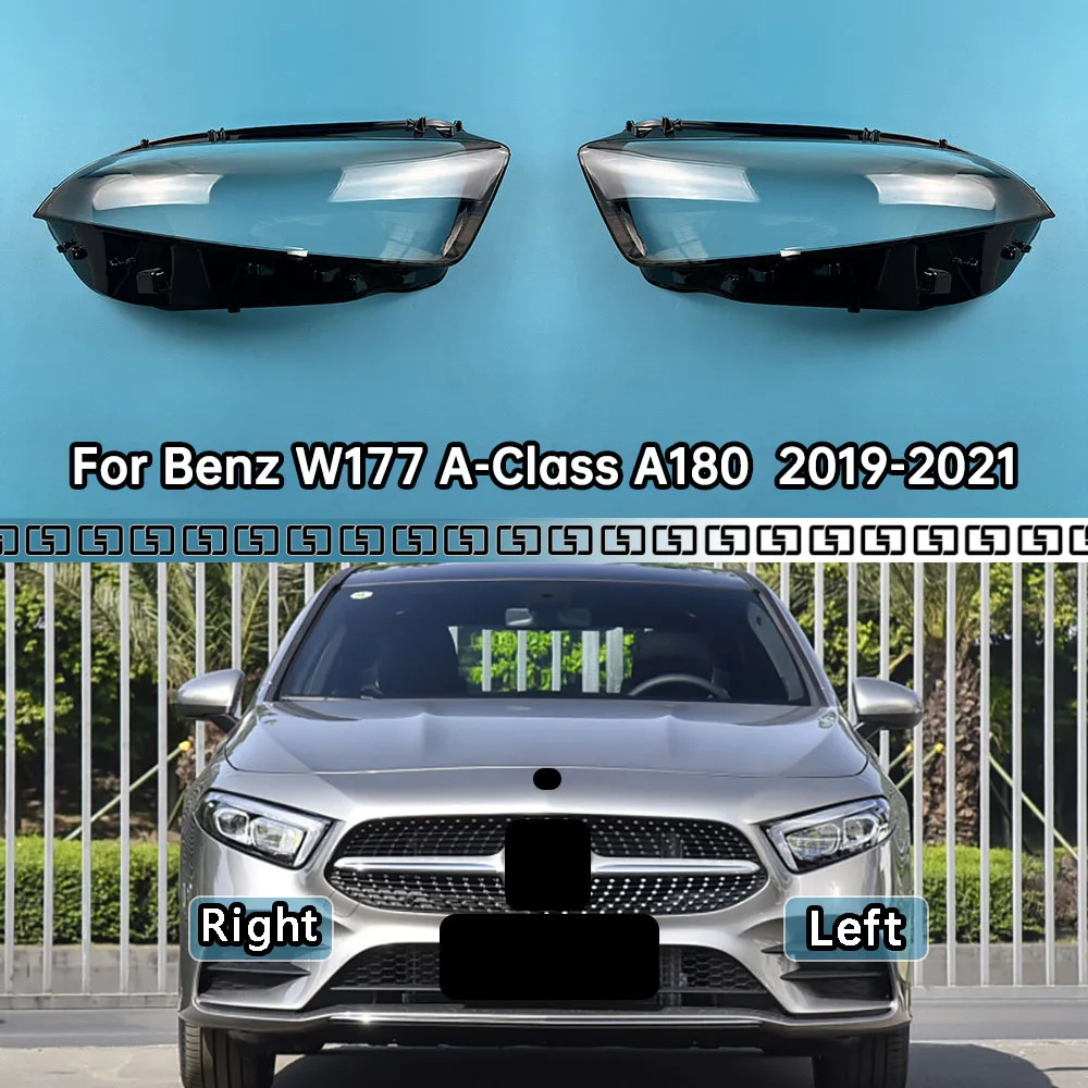 

For Benz W177 A-Class A180 A200L 2019-2021 Front Headlamp Cover Transparent Lampshade Headlight Shell Lamp Shade Plexiglass