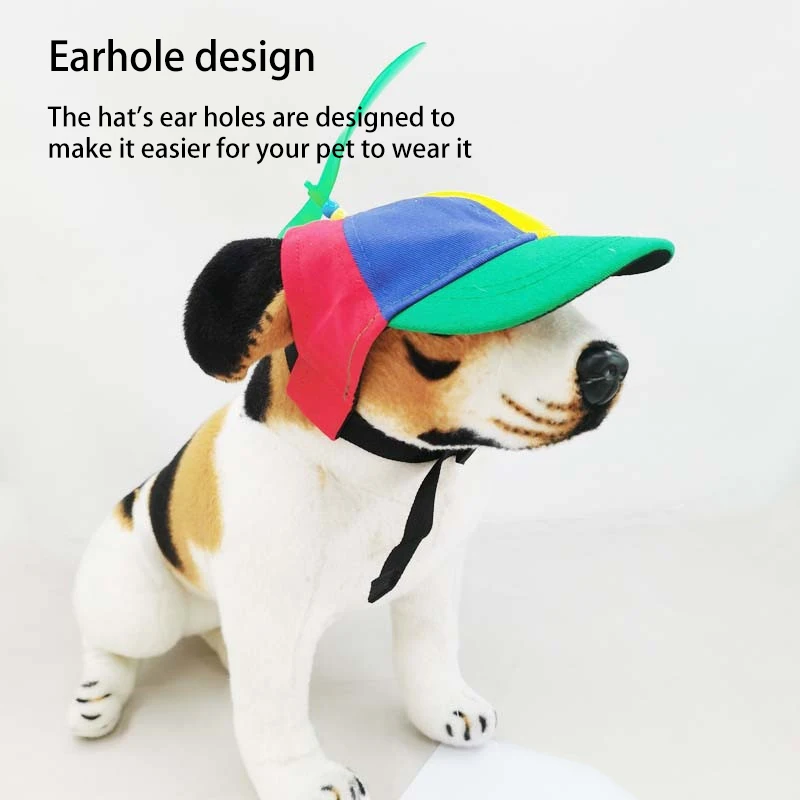 Pet Dog Hat Lovely Small Dog Cat Baseball Cap Canvas Visor Sun Protective Hat For Summer With Ear Holes Kitte Puppy Pet Supplies