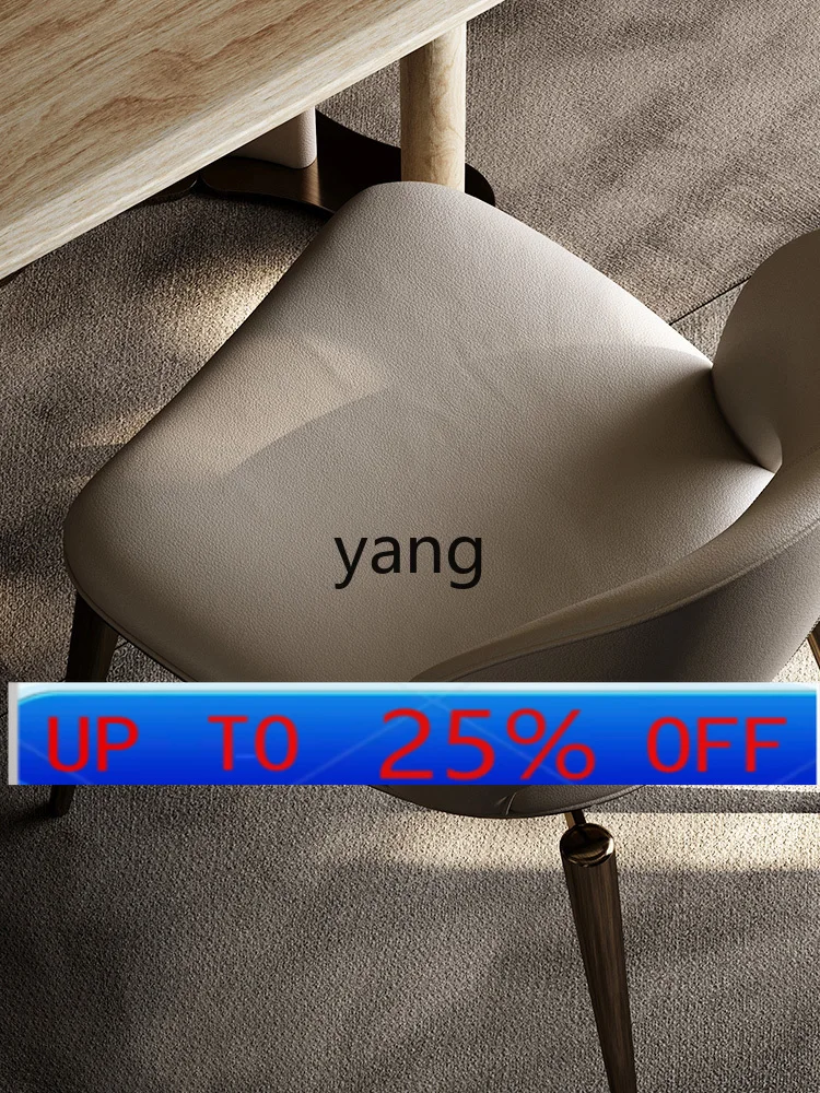 

LH Full Leather Dining Chair Villa Large Flat Layer New Homehold Soft Bag Dining Chair