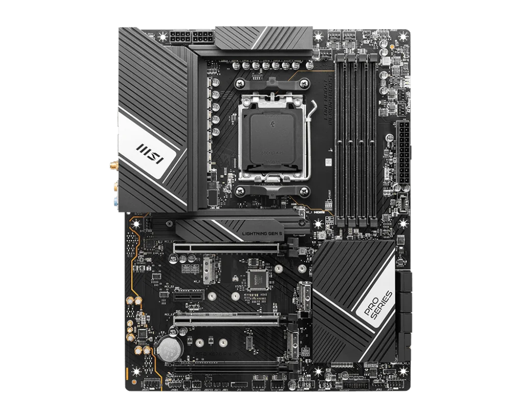 Imagem -02 - Placa-mãe Amd X670 Msi Pro X670-p Wi-fi Soquete Am5 Am5 Ryzen 7500f 7700 8400f 7950x 7900 Cpu Ddr5 4xm Atx