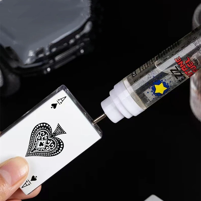 New Creative Flash Poker Lighter Metal Transparent Windproof Jet Torch Green Flame Lighter Funny Smoking Accessories Men\'s Gift