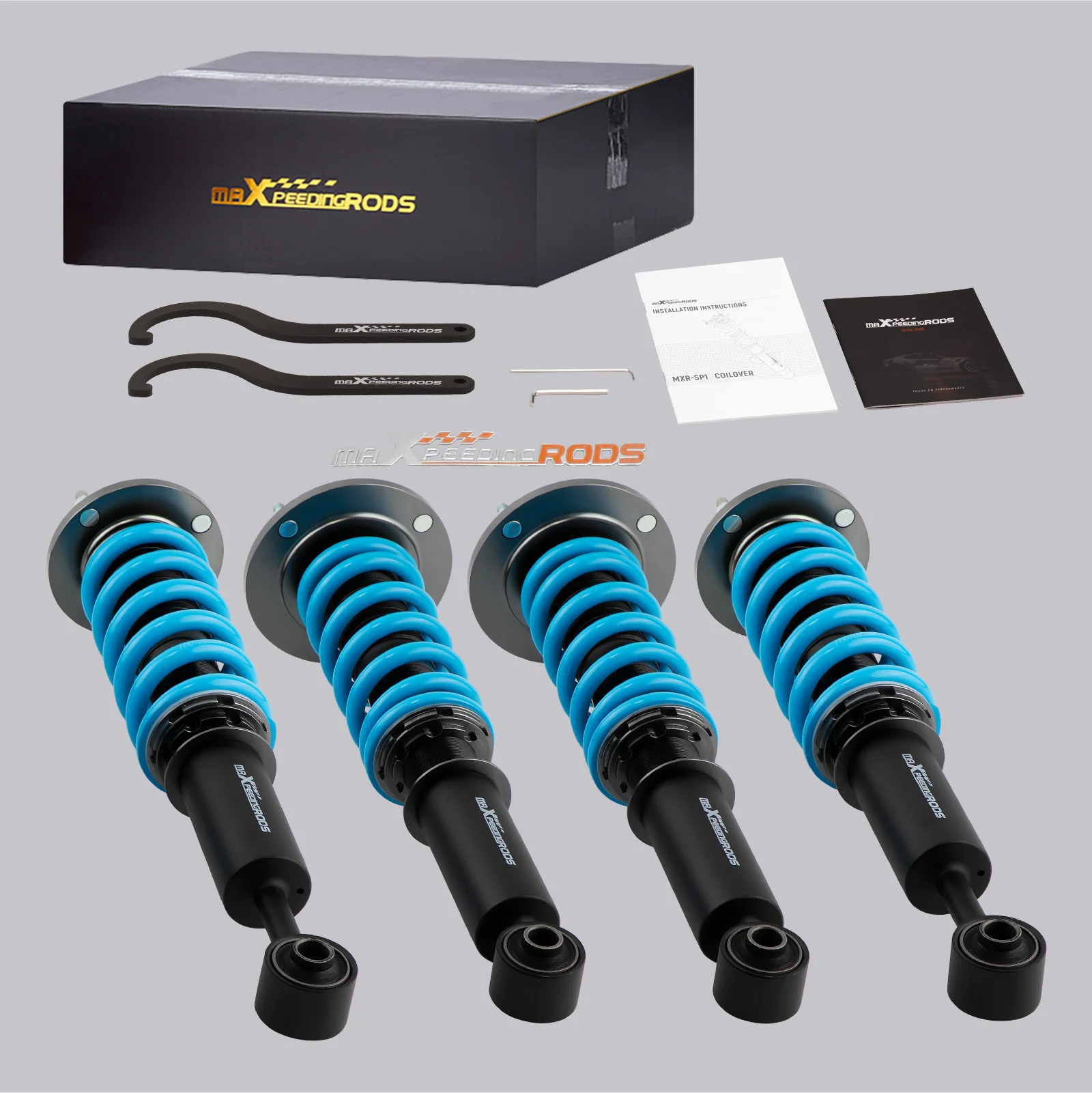 24 Way Damper Struts Air to Coil Springs Conversion For Lincoln Navigator 03-06 Coilover Shock Absorbers Lowering Spring