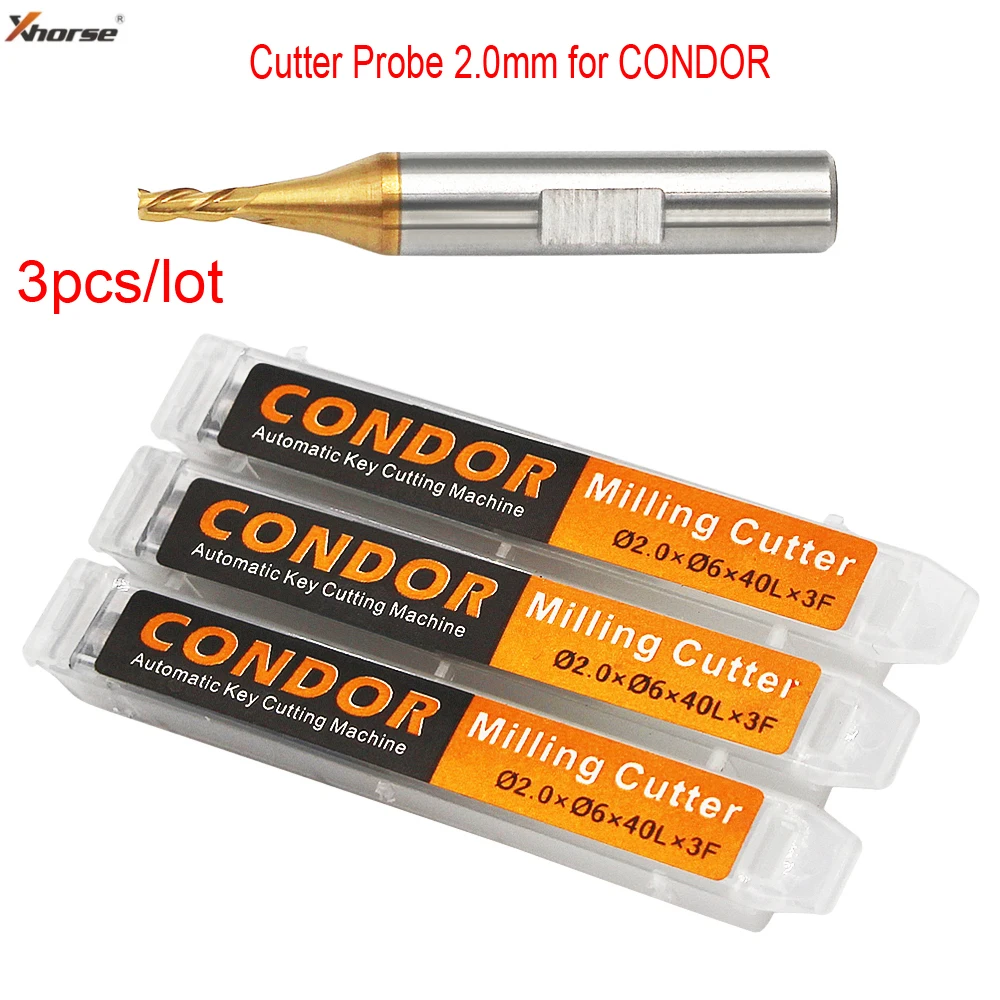 

3pcs/lot , 2.0mm Cutter Probe for Xhorse CONDOR XC MINI Plus Dolphin XP-005 Dolphin XP-007 Key Cutting Machine