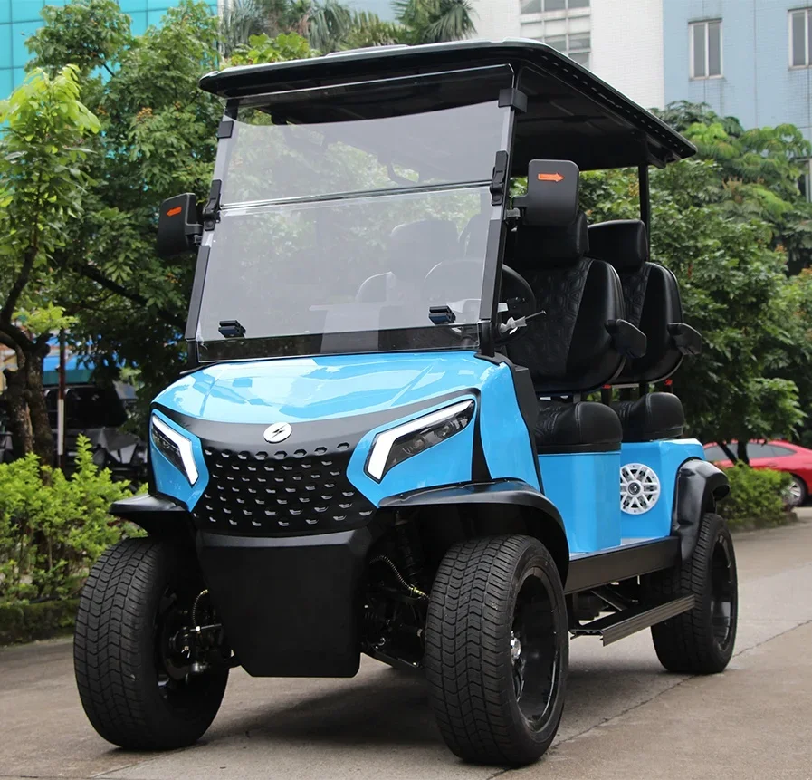 us/eu warehouse 72v Electric Golf Cart 4+2 6 Seater 7.5kw Lithium Golf Kart Off Road Buggy Garden Villa Hunting Golf Cart