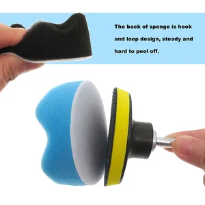 3 inches car polishing 6/7/8/11 pcs/set self-adhesive wool wheel sponge polishing for car 12 Main Sales Polish Kit - №3