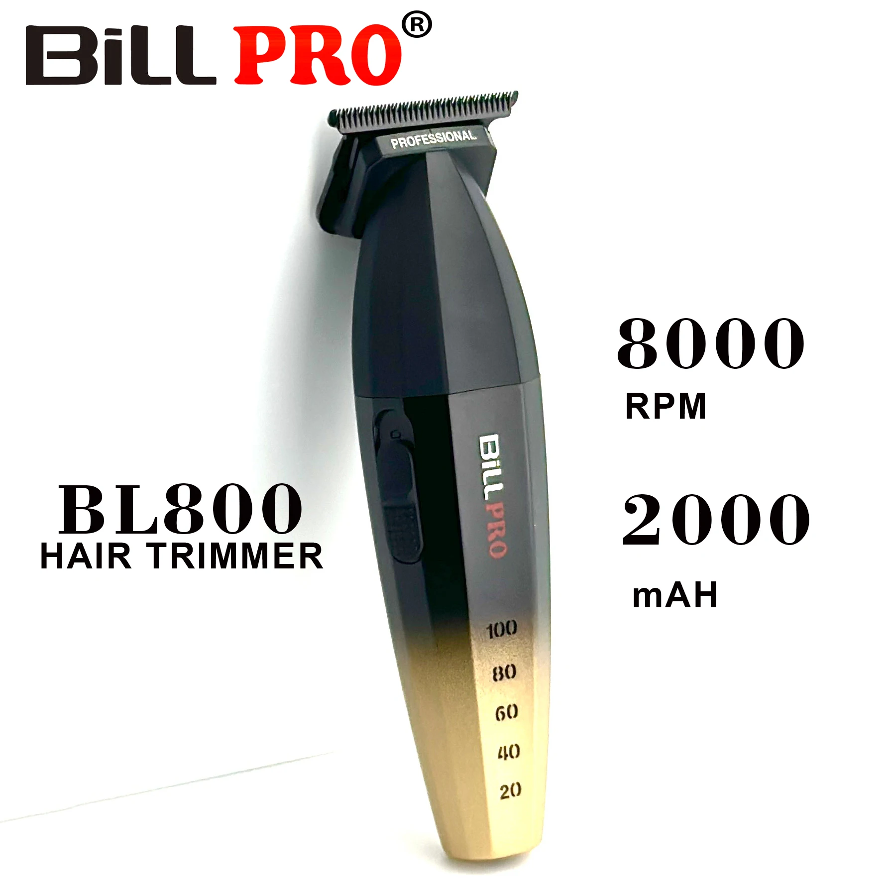 Professional Barber 8000RPM Motor Electric Hair Trimmer Oil Head Gradient Hair Finish Machine Cutting Tools
