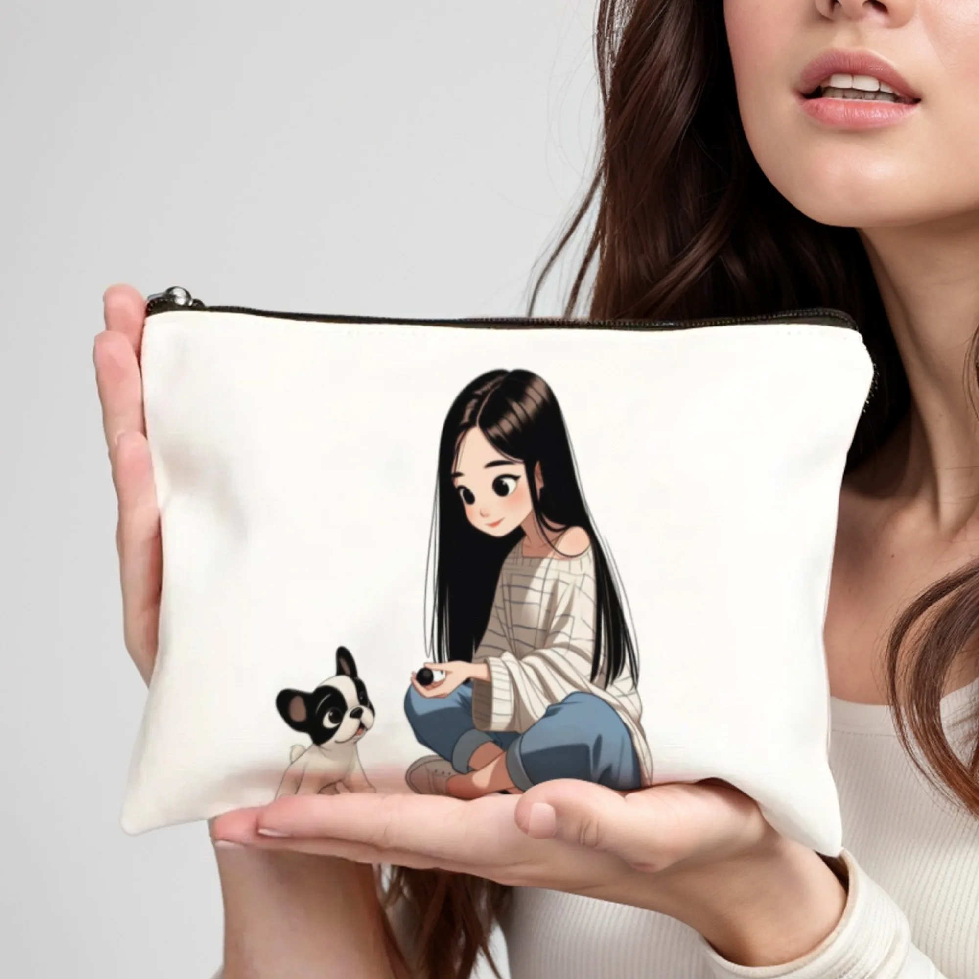 

Прочная косметичка на молнии для девочек, которая сохраняет собаки, для путешествий, косметичка с карманами, женский органайзер для туалетных принадлежностей, Рождество