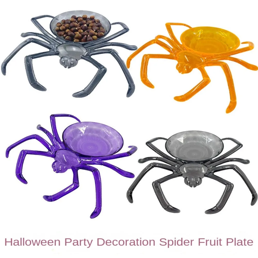 Decoration Spider Shape Halloween Candy Bowl Exquisite Plastic Snack Storage Props Standing Multifunctional Fruit Bowl Festival