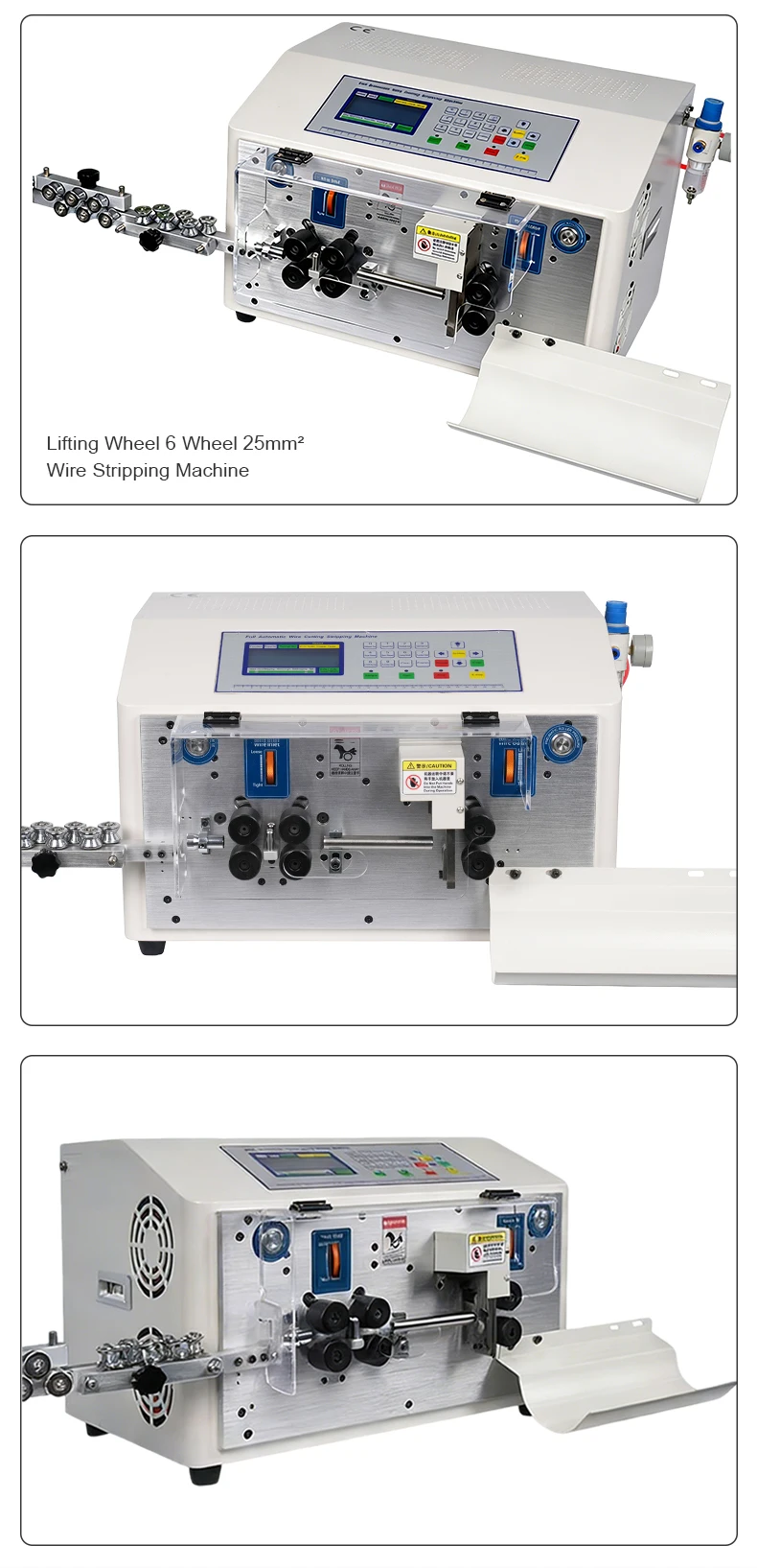 SWT508-C/N 0.1-25mm2 Automatic Wire Stripping Machine for PVC Glass Wire Cable Peeling Stripping Cutting Cable Cutter