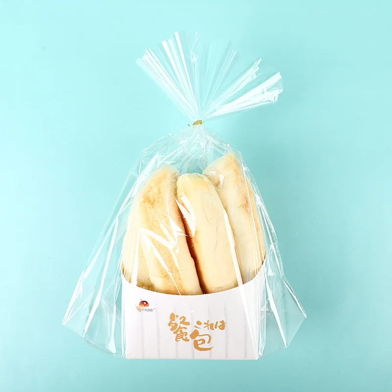 100pcs Plastic Bags Transparent Bag For Toast Bread Soft Frosted Food Packaging Baking Gift bags Wedding Party Decoration
