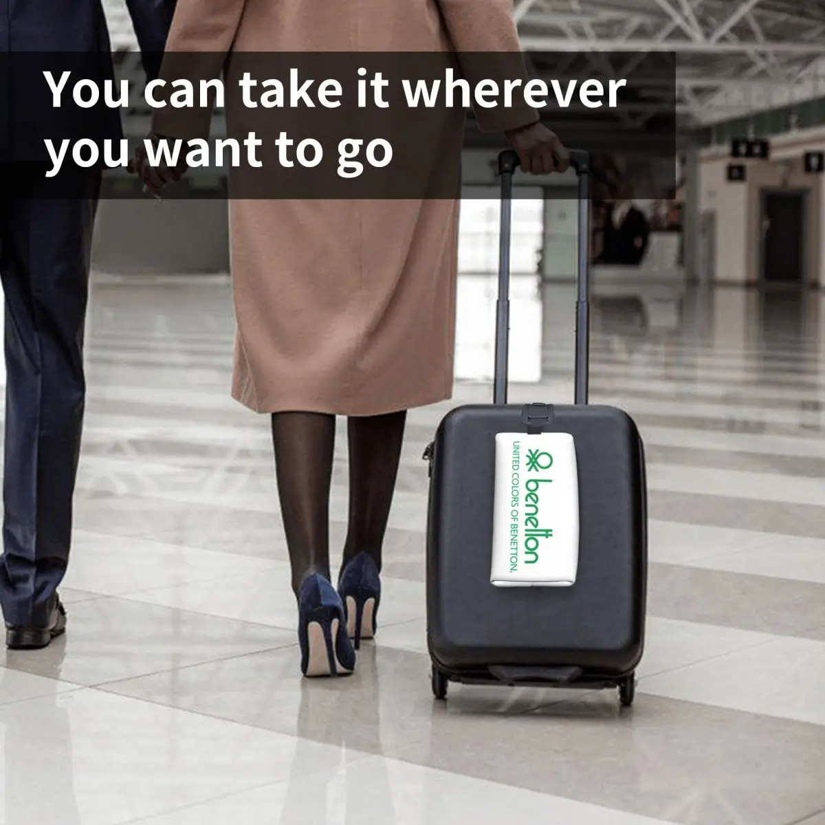 حقيبة مكياج يونايتد كولورز أوف بينيتون منظم مستحضرات التجميل مجموعة أدوات التخزين وحقيبة مستحضرات التجميل مقلمة