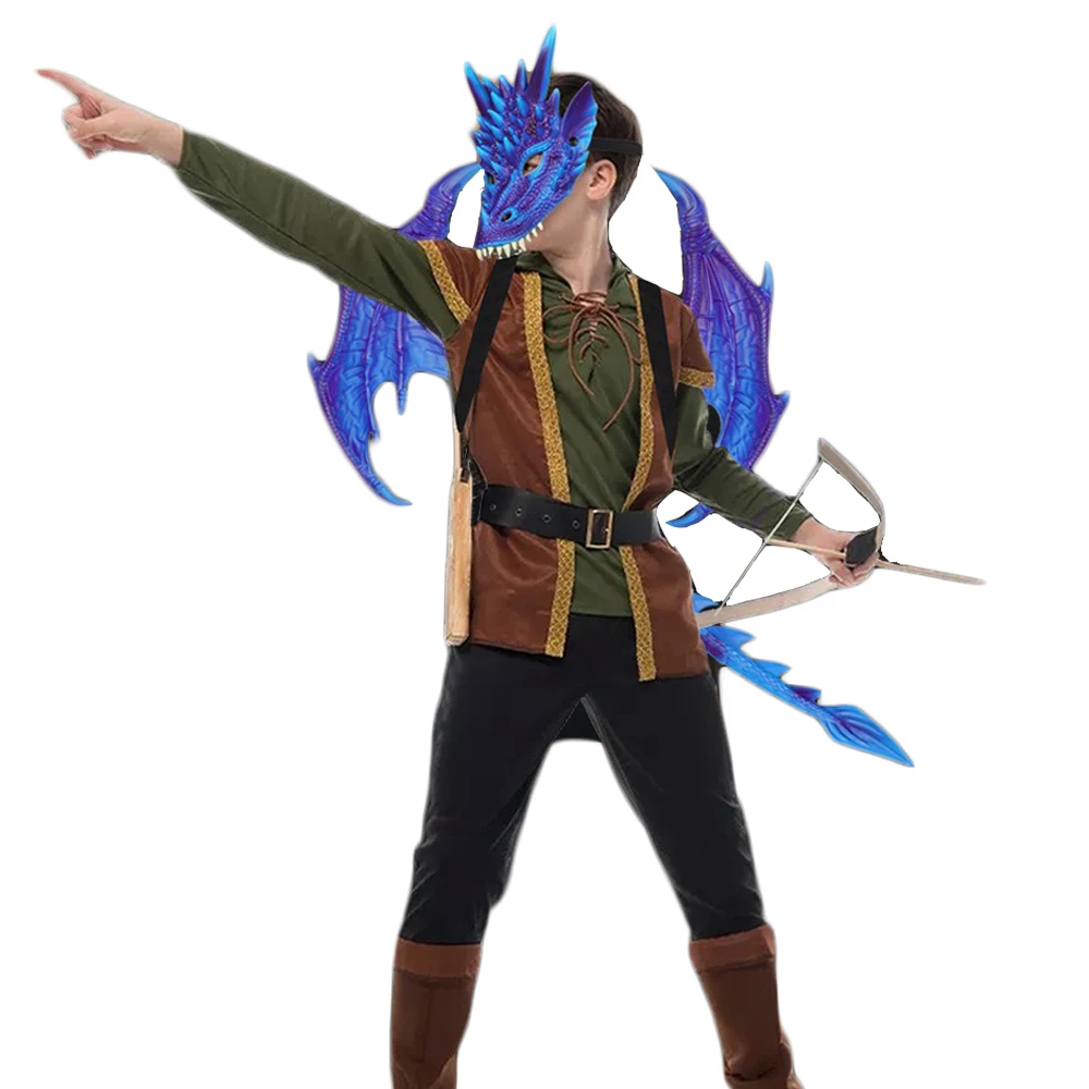 Kids Dragon Cosplay Vleugels Masker Halloween Purim Kerst Dinosaurus Lange Cosplay Prop Carnaval Party Cadeau voor kinderen