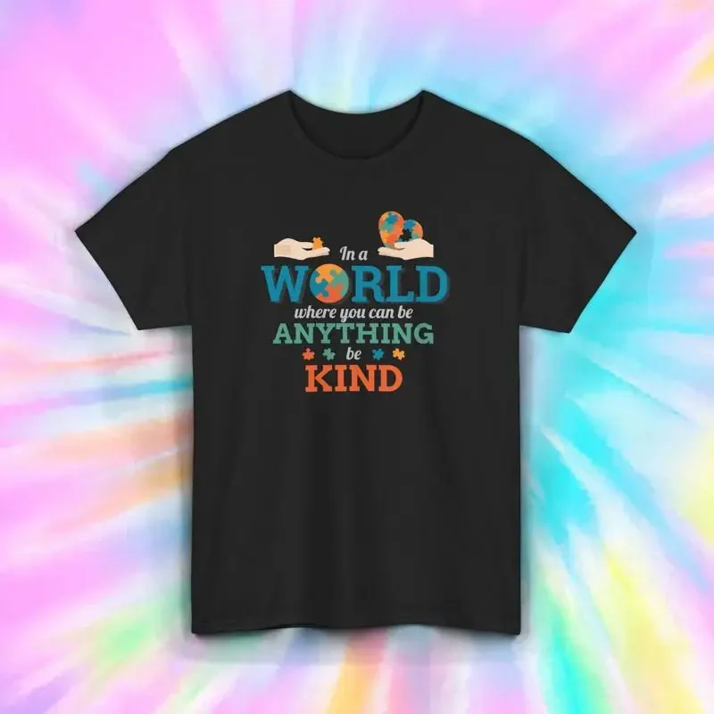 Be Kind Puzzle Hands T Shirt Autism Awareness Support Positivity S 5XL