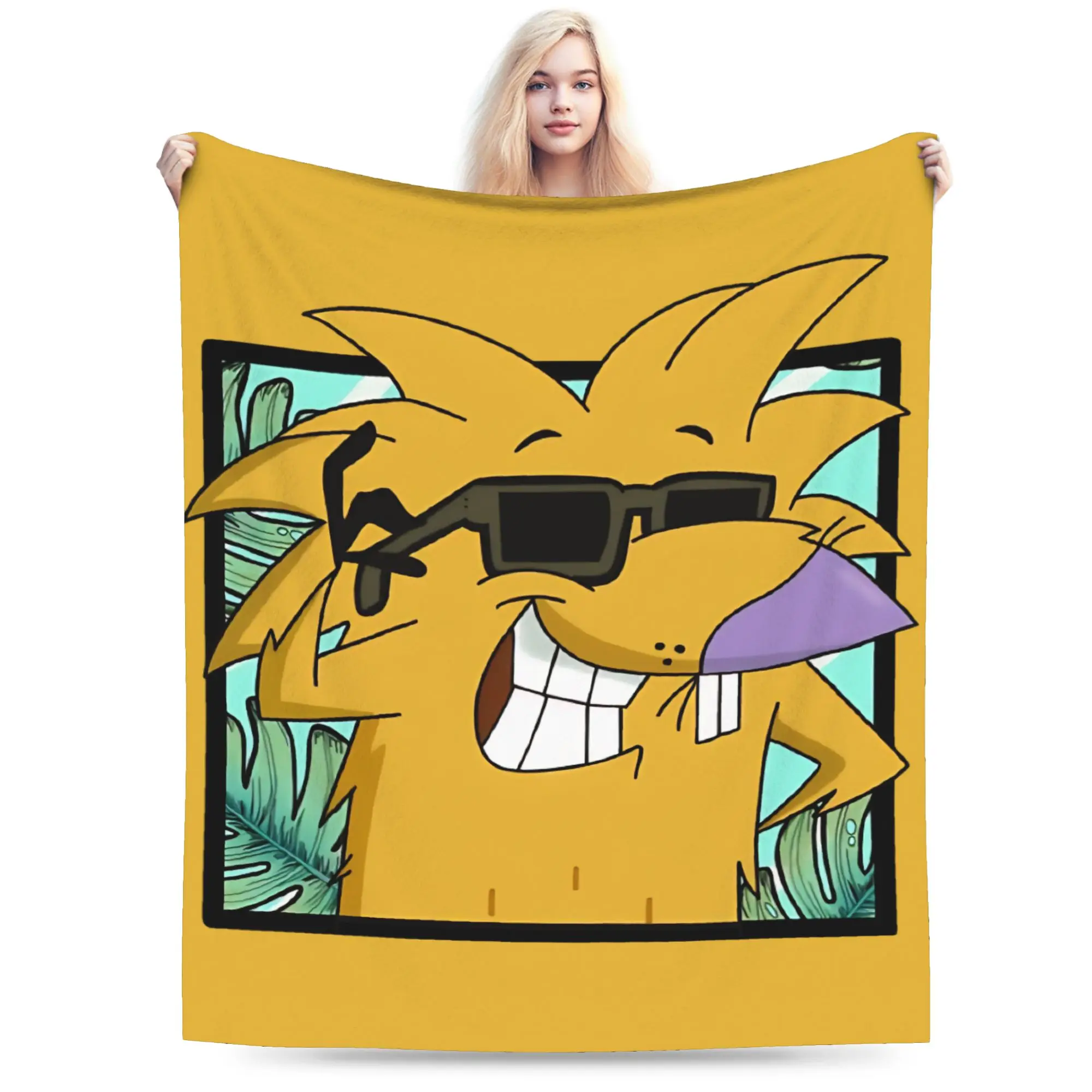 Angry Beavers Daggett & Norbert Feverish  Blankets Soft Flannel Cute Gift  Throw Blanket Bedspread