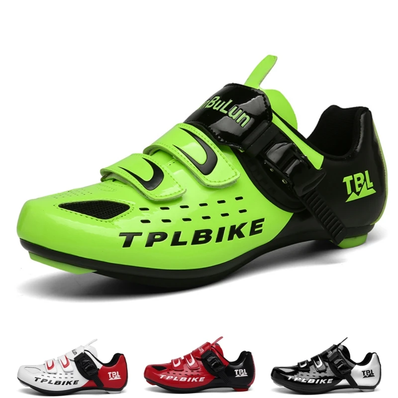 Zapatillas de bicicleta de montaña Spd para hombre, zapatos de velocidad para ciclismo, botas planas con pedales de Clip, gran oferta