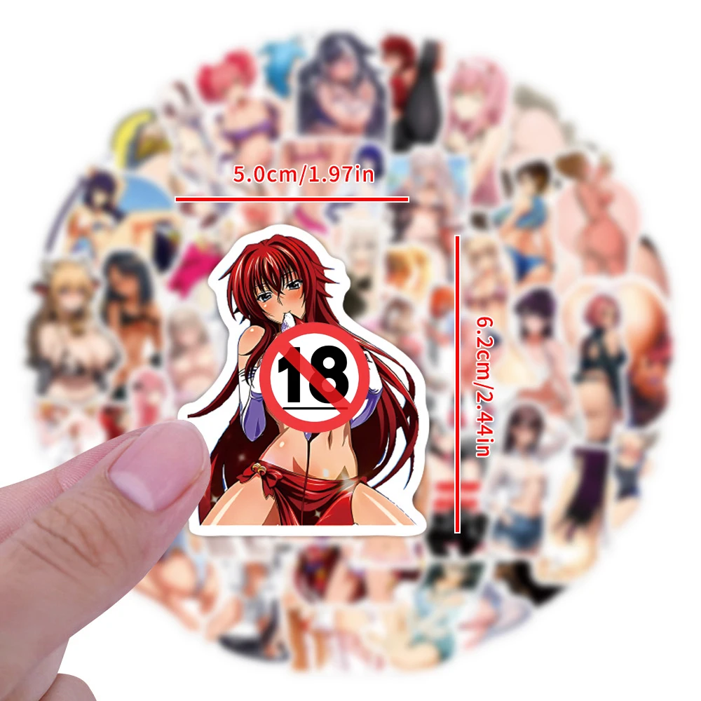 10/30/50/110pcs Adult Anime Hentai Sexy Girls Waifu Stickers Notebooks Motorcycle Skateboard Laptop Cool Cartoon Sticker