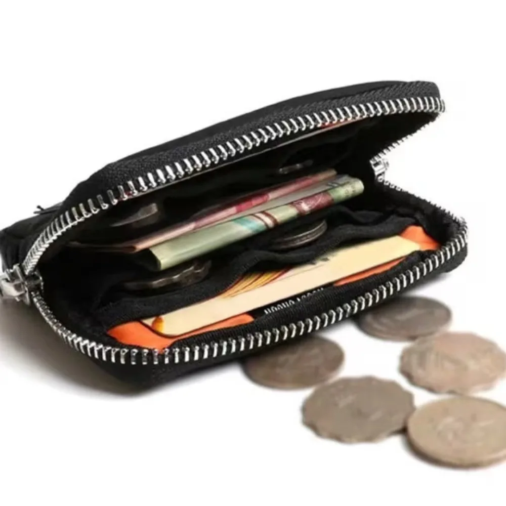 Japanese Men Wallet Earbuds Storage Bag Credit Card Holder Case for Boys Girls Journey Bank Card Organizer Zipper Coin Purse