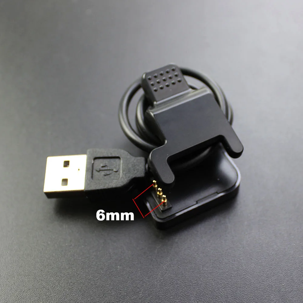 1PCS New TW64 68 for Smart Watch Universal USB Charging Cable Charger Clip 2/3 Pins Space between 4/5.5/6mm Black