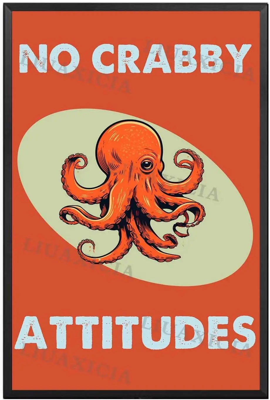 Canvas Home Decor Wall Art No Crabby Attitudes For Bed Kitchen Office Home Decor 8.00