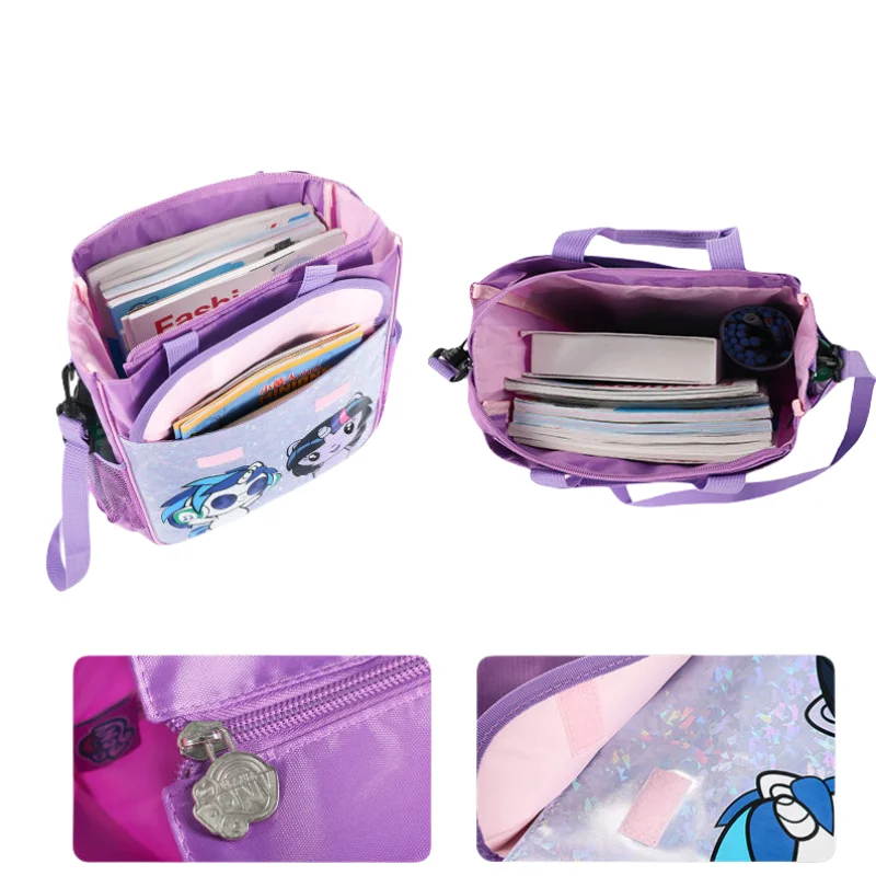 My little pony children's cartoon tutoring bag primary school students anime cute fashion all-match handbag art bag shoulder bag