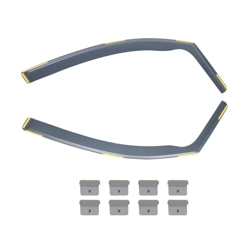 Deflector de viento para ventanas, visera para VW Caddy MK3 MK4 2004-2020 con 8 clips, para furgonetas de 2 puertas, protector contra la lluvia, accesorios para automóviles, para colocar en los laterales.