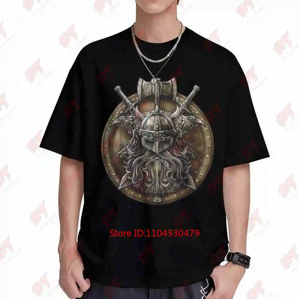 Viking Shield Nordic Norse Scandinavia Medieval Short Sleeve Tee 100% Cotton T-Shirt