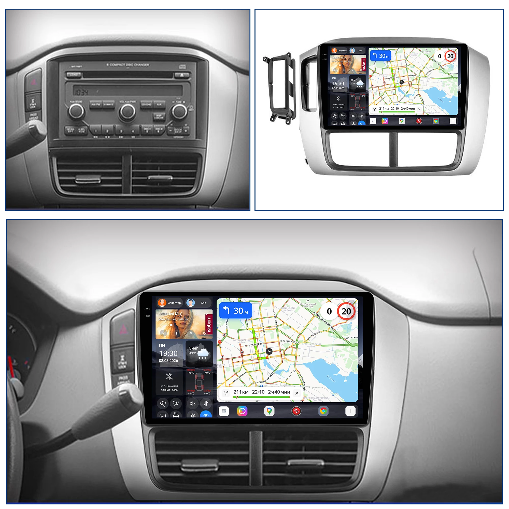 Redpower Katana 120W X 6CH Android Car Radio Player Screen for Honda Pilot 2005 - 2008 CarPlay Bluetooth Hi-Fi