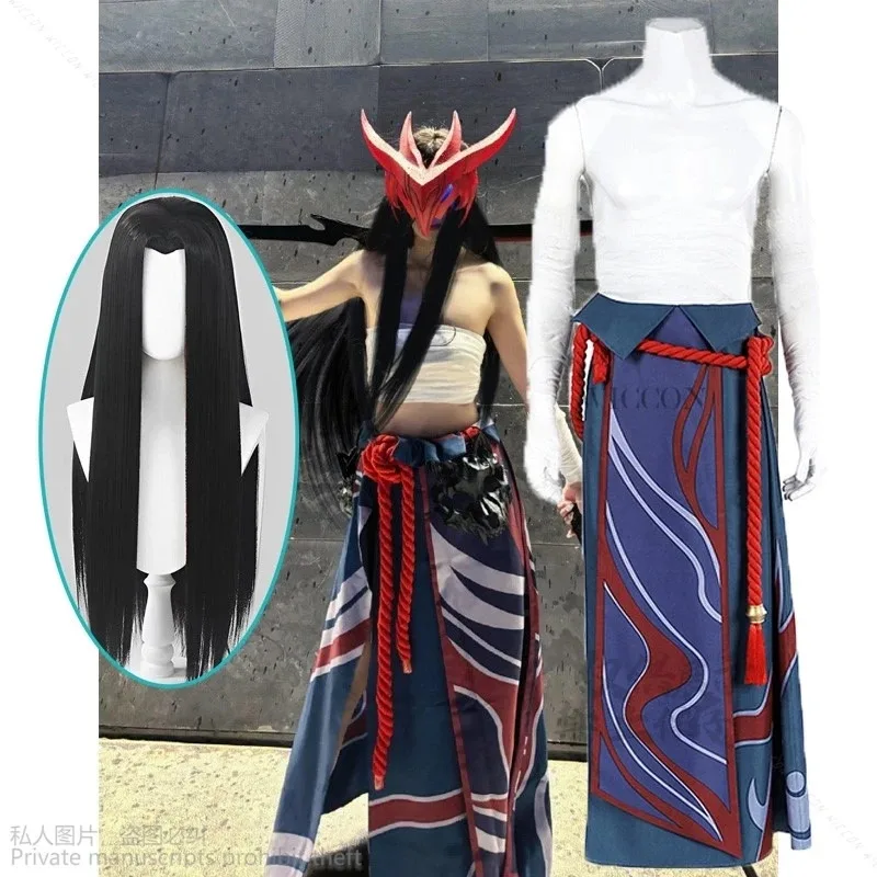 DY20Anime Game LOL The Unforgotten Yone لعب الأدوار الموحدة ملابس كرنفال الهالوين ملابس مثيرة مع شعر مستعار طويل 1 متر كوسبلاي Yone Co