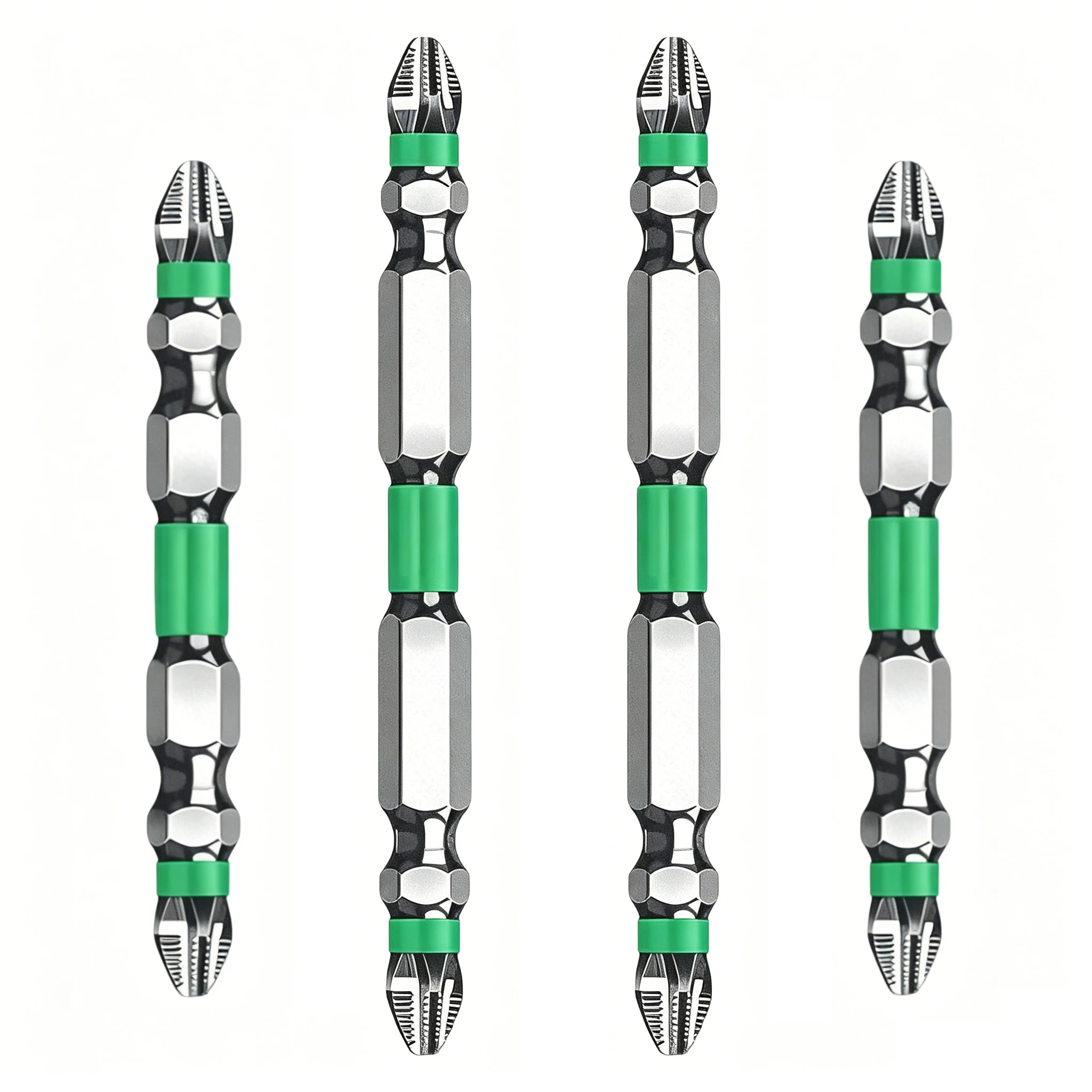 1/2pcs S2 Alloy Steel Double End Anti Slip Screwdriver Bit Magnetic Phillips Impact Drill Bit Hex Rod for Power Tool Accessories