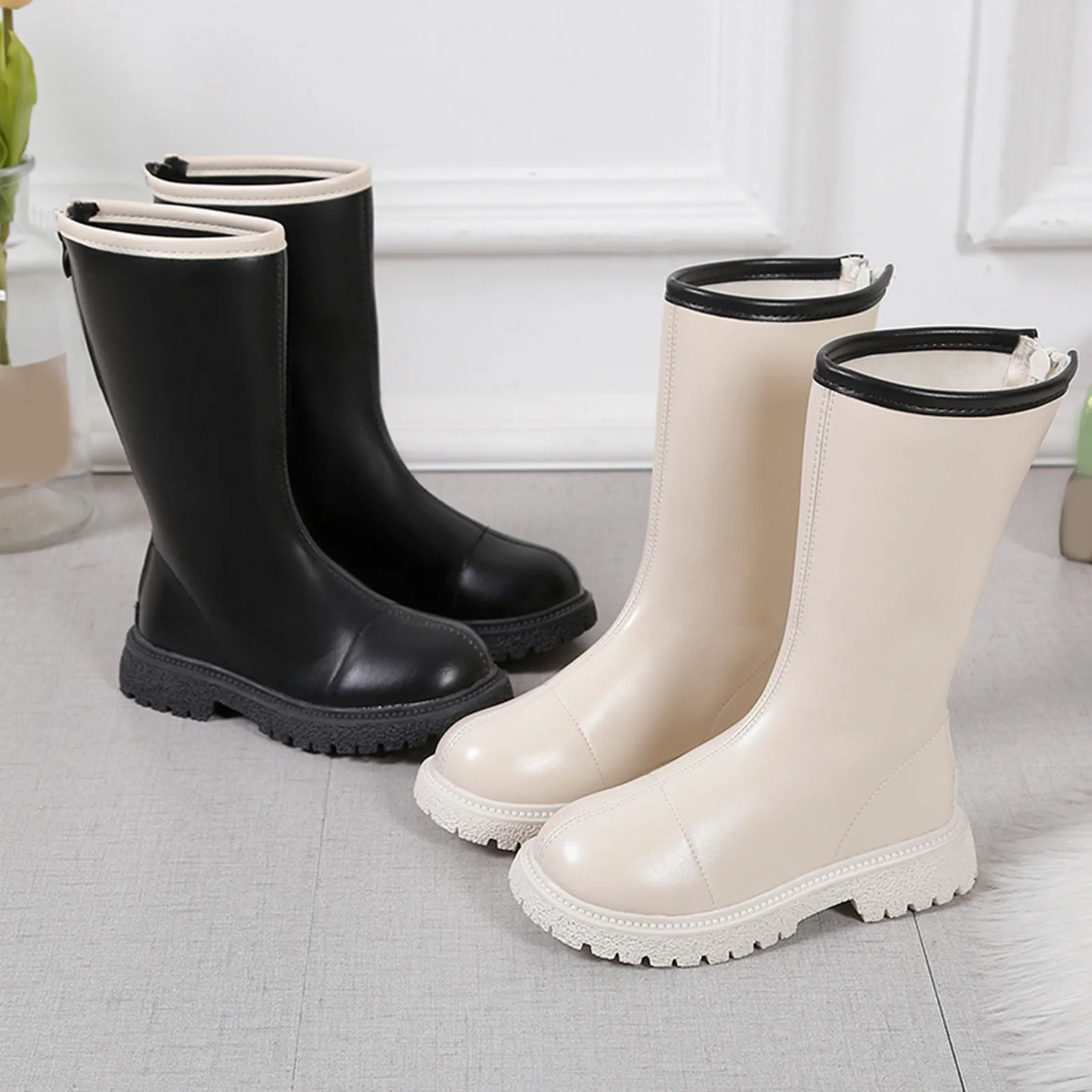 Rubber Four Seasons Shoes Children Rainboots High Quality Comfortable Outdoor Baby Boys Girls Water Shoes Kids Cartoon Rain Boot