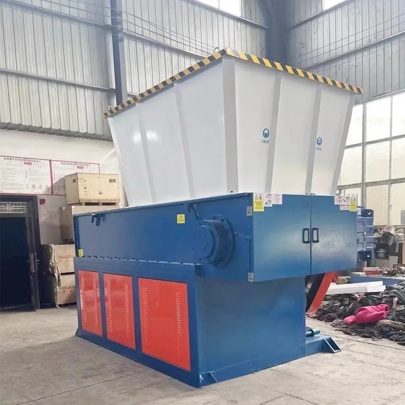Large Scale Sponge Industrial Crusher Dust Screen Metal Aluminum Pressure Block Waste Machine Head PP Single Axis Shredder