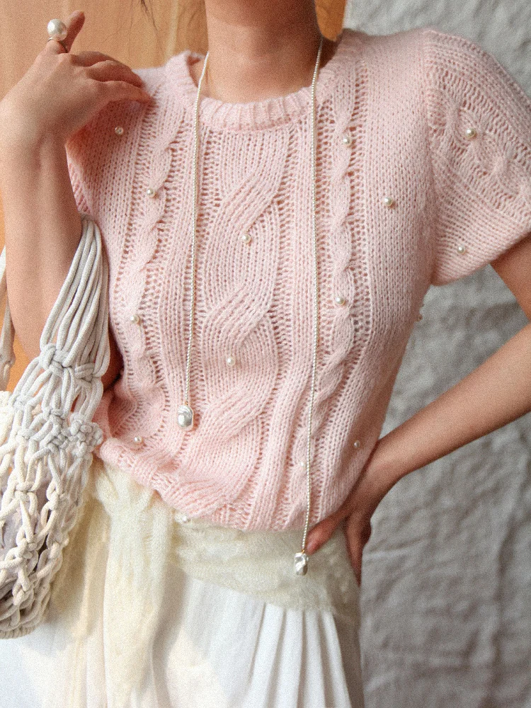 

Магазин Ast Editor: Новинка! Вязаный топ с узором «Допа-жемчуг» и эффектом «облачное прикосновение», мягкий, укороченный, для женщин.