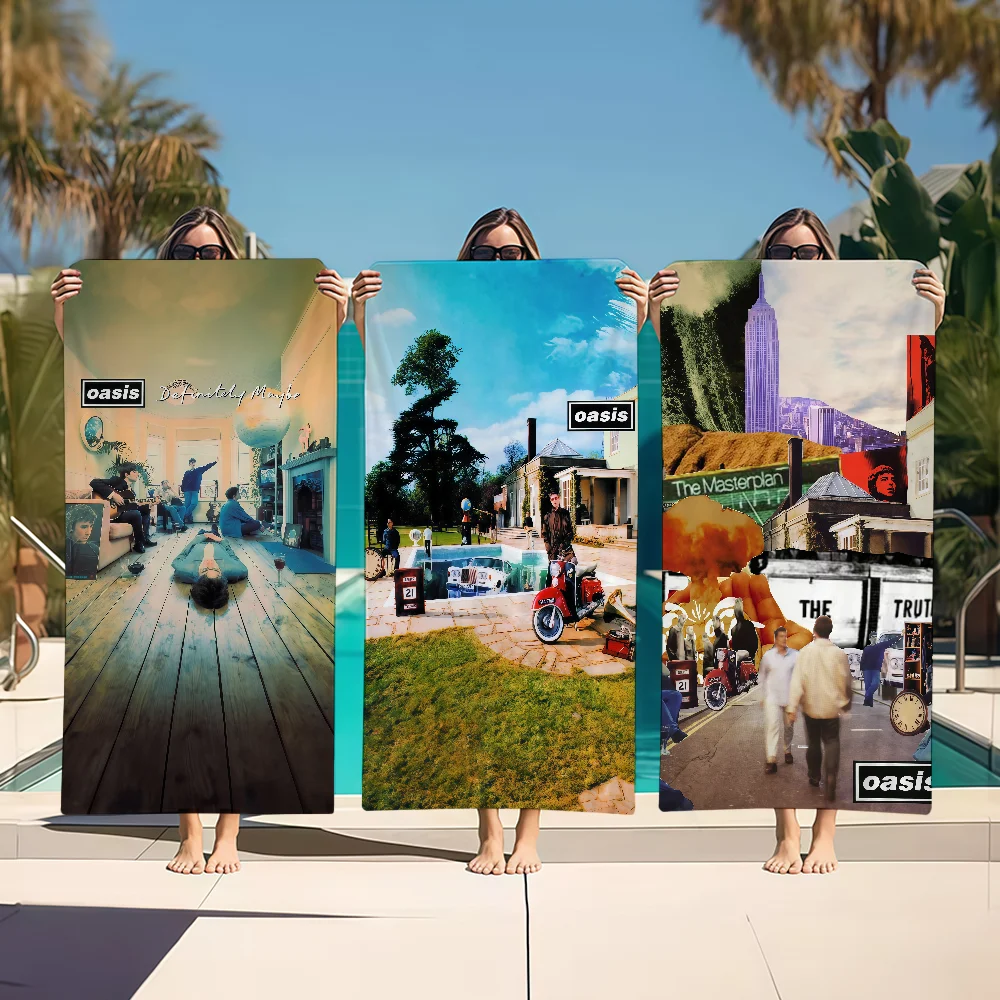 Band O-OasiS-ES Towel Textile Bathrobe Rock Beach Quick-Drying Lightweight Portable Camping Swim Pool Album Travel