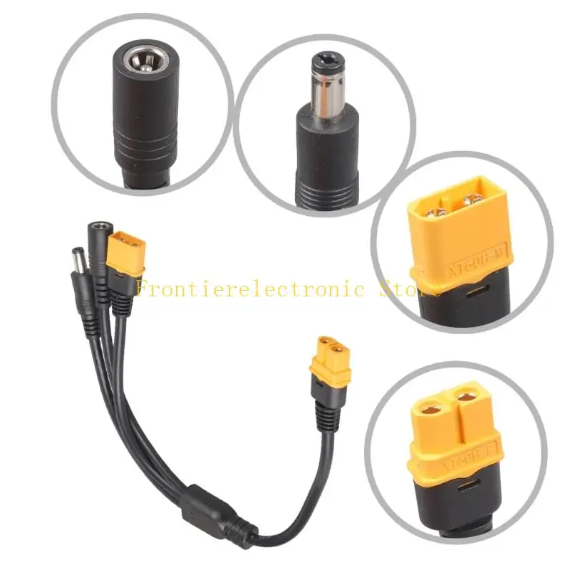 G8DB Heavy Duty XT60 Male To Female Adapter Wire Having DC5521 Contacts Design For Efficient Electricity Delivery Needs