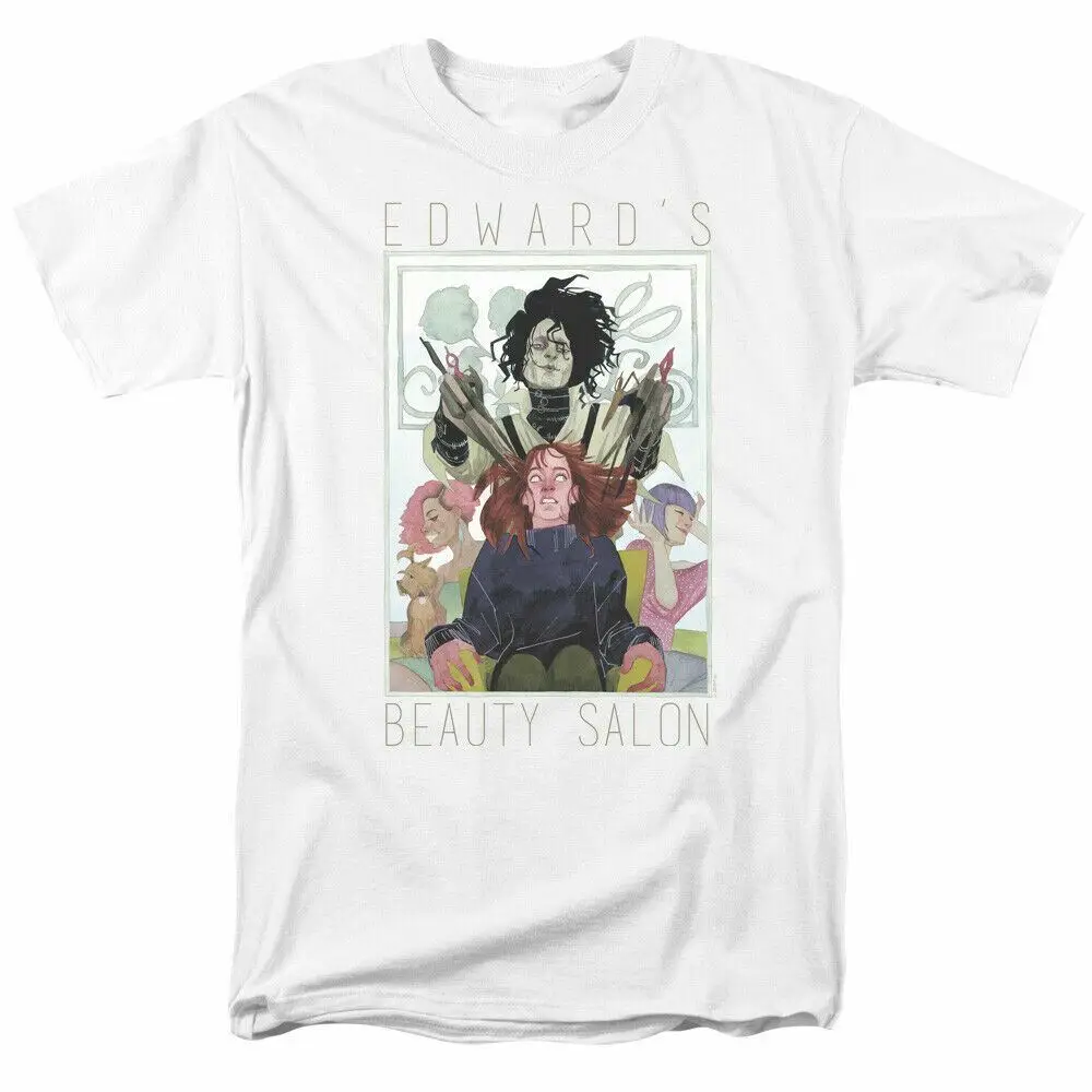 

Edward Scissorhands Salon T Shirt Mens Licensed Classic 80s Movie Tee White