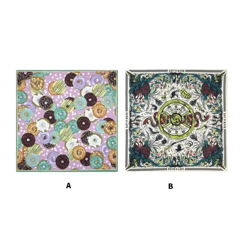 39BD Cotton Headscarf للجنسين منديل العنق 21INCH أنيقة رأس أوشحة كبيرة الحجم للرقبة في الهواء الطلق