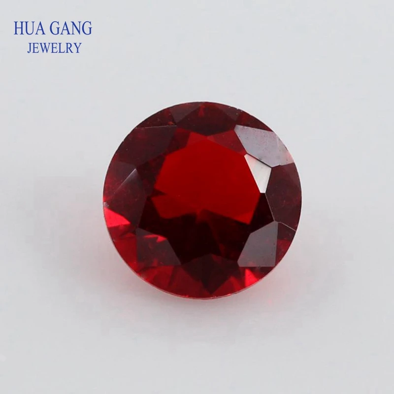 Colored glass bead 50pcs/lot 3.0~12mm Various Color Loose Glass Stone Round Brilliant Cut Glass Synthetic Gems Stone For Jewelry