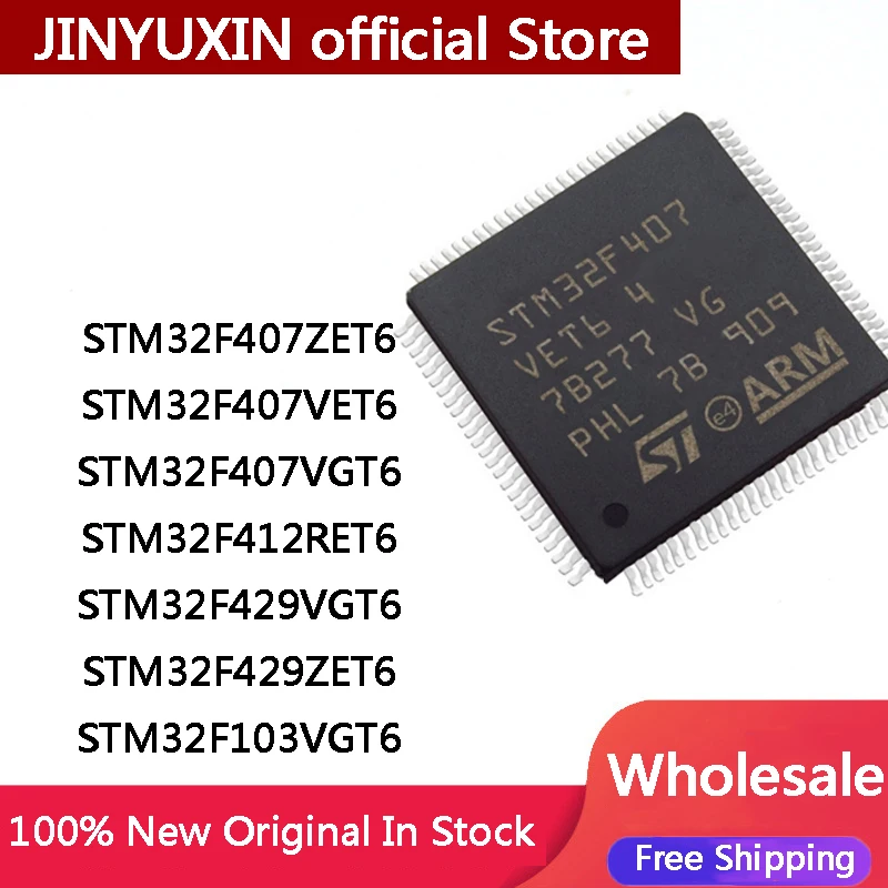 1Piece STM32F407ZET6 STM32F407ZGT6 STM32F407VET6 STM32F407VGT6 STM32F STM32F407 IC