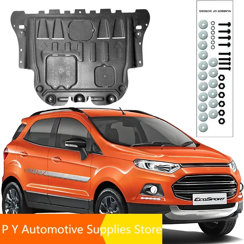 Under Engine Guard Splash Shield Mud Fender Cover Plate Fender Mudguard Protector For Ford ECOSPORT 2018-2019 1.5L Car Black