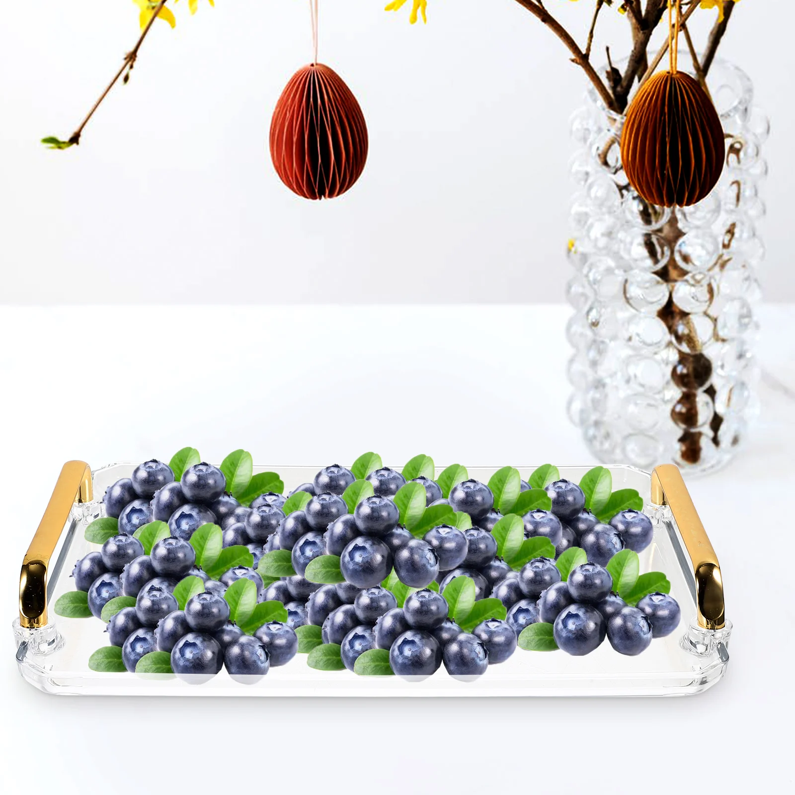 

Rectangular Large Storage Tray For Fruit Dessert Serving Multi-Function Desktop Organization Tray Household Coffee Accessories