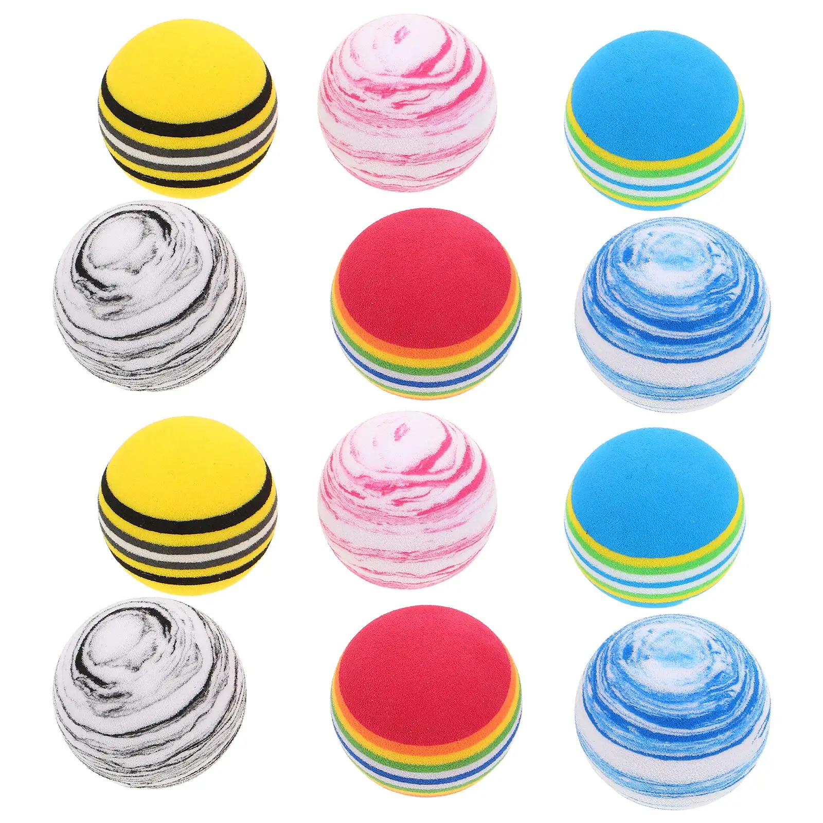 12 Pcs Golf Practice Ball Backyard Balls for Lightweight Kids Colorful Eva Bulk Child