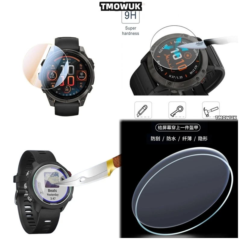 

Oleophobic Coating Tempered Glass For Garmin Fenix 7 7S 7X Pro & Forerunner 220