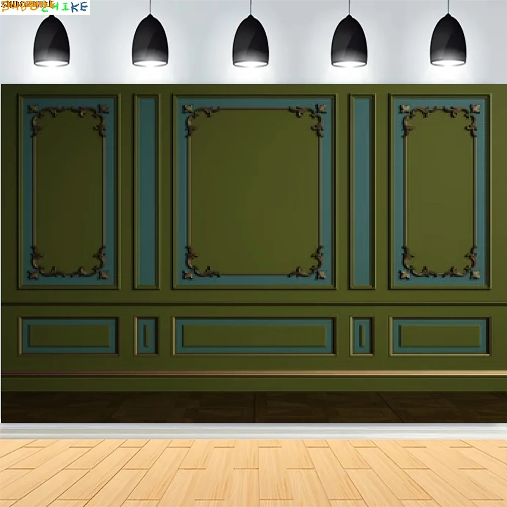 

Classic Interior Retro Wall Photography Backdrop Props European Style Room House Wedding Floor Parquet Photo Background CI-03