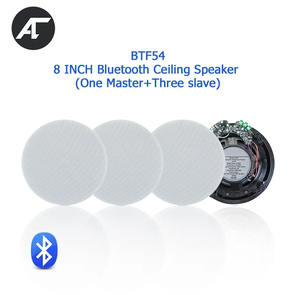 

Bluetooth Ceiling Speaker 8 inch Built-in Class D Amplifier HiFi Stereo Loudspeaker 50W Powerful Home Theater Background Music