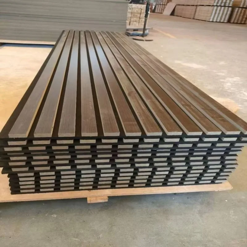 Sample Support Sound Absorbing Wood Slat Panels Acoustic Wall Ceiling Panel Home Office Interior Soundproof Decorative Panel