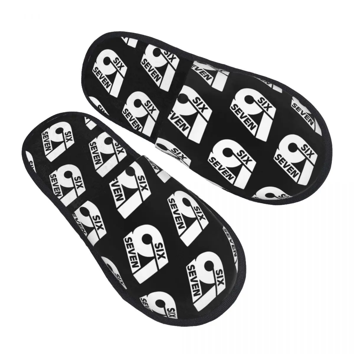 Custom 67 Six Seven Brainrot Comfort Scuff With Memory Foam Slippers Women Funny Number Hotel House Shoes