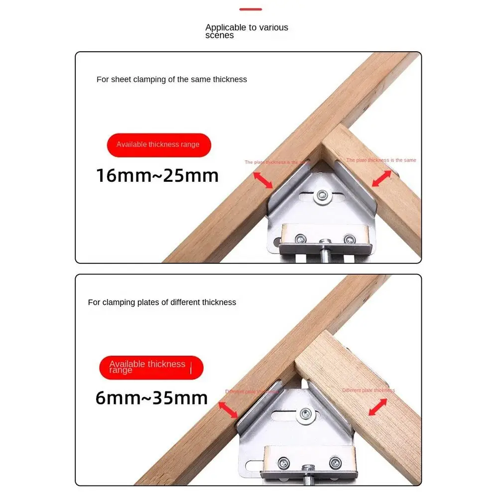 

Portable Stainless Steel Right Angle Clamp Single Handle Quick Clip 90 Degree Fixer Auxiliary Sturdy Corner Clamp Metalwork